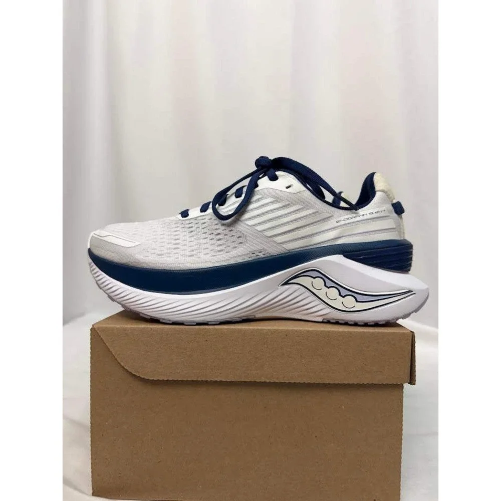 Saucony Endorphin Shift 2 Mens Running‎ Shoes White Navy Blue SIZE-8